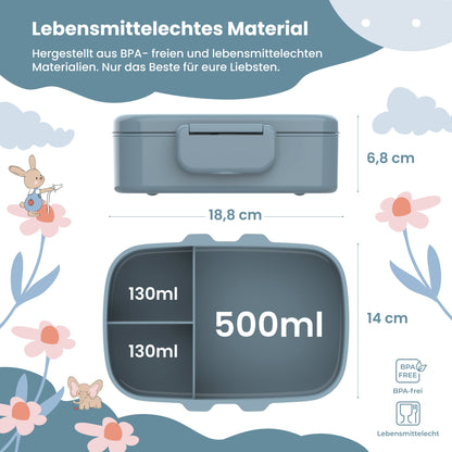 Brotdose Kinder mit Fächern,leicht & auslaufsicher-Feuerwehr