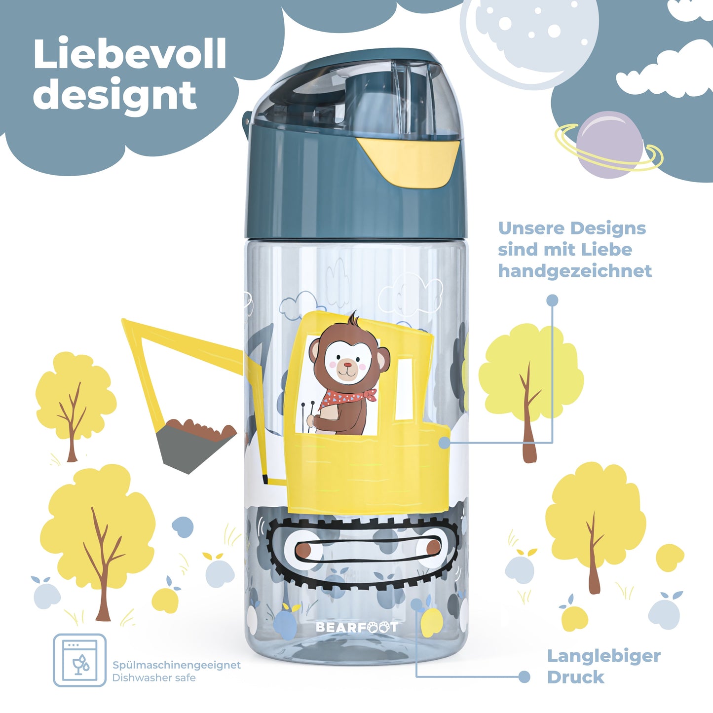 Excavator Bundle - Bento Box M & Water Bottle 450ml & Insulated Bottle 400ml