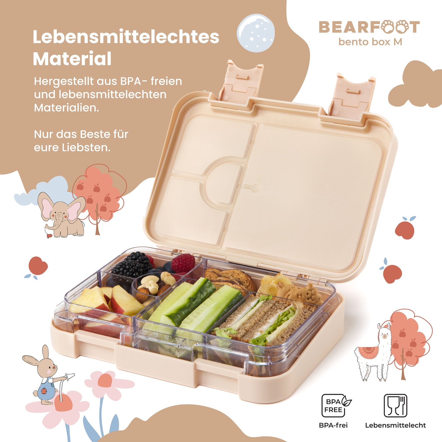 Children's lunch box with compartments, lunchbox, Bento box - Police