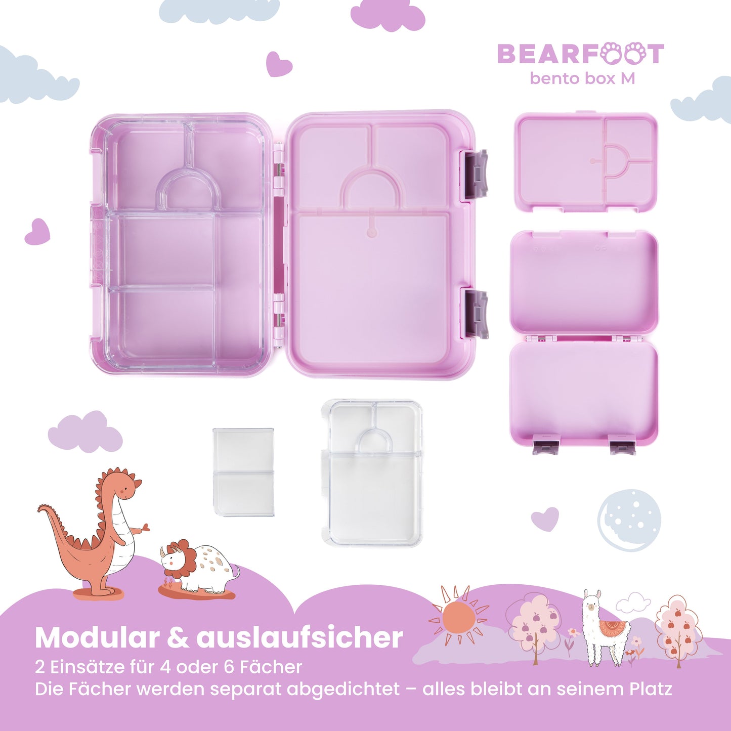 Einhorn Bundle - Bento Box M & Trinkflasche 450ml & Isolierflasche 400ml