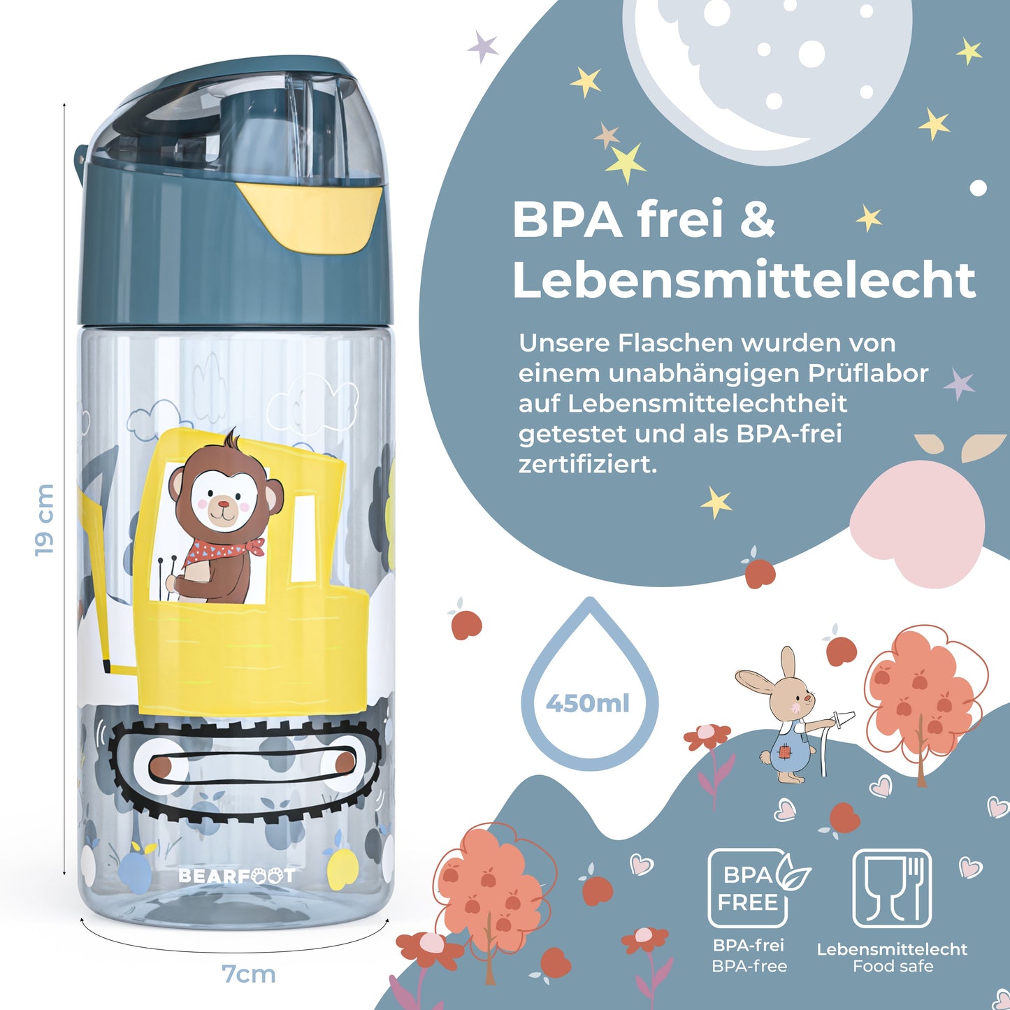 Excavator Bundle - Bento Box M & Water Bottle 450ml & Insulated Bottle 400ml
