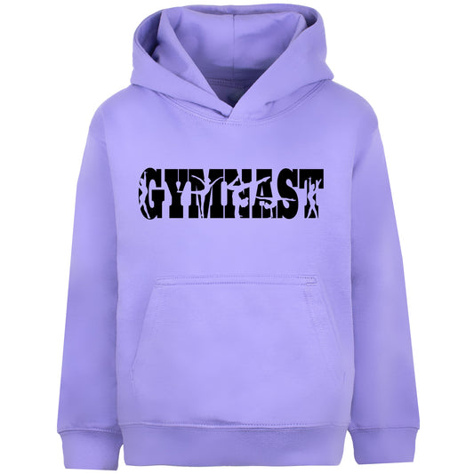 Fringoo Gymnastic Sweat à capuche for enfant Cotton Rich Soft Hooded Sweatshirt- Gymnast violet