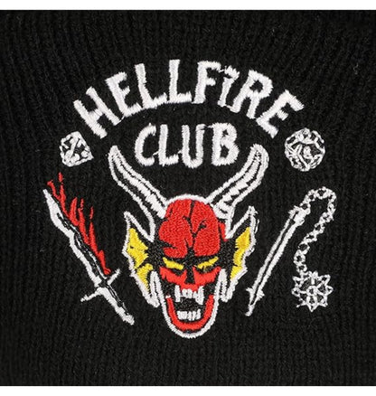 Bonnet noir Stranger Things Hellfire Club