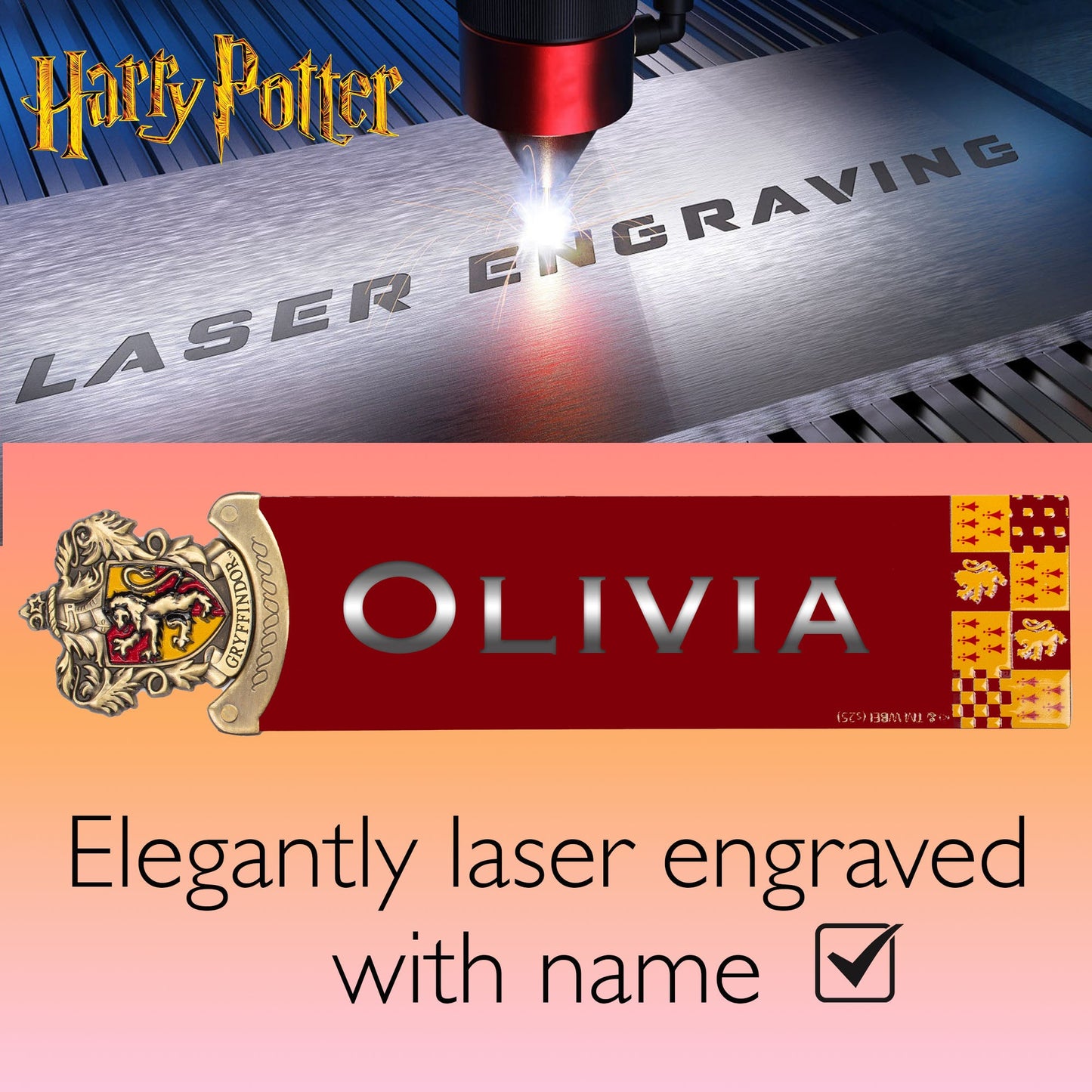 Harry Potter Crest Bookmark Burgundy