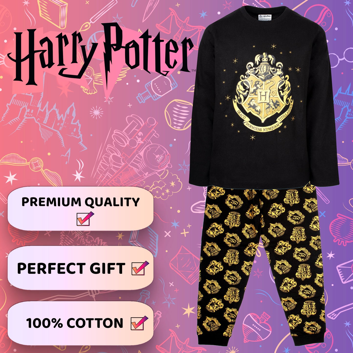 Pyjama Harry Potter – noir