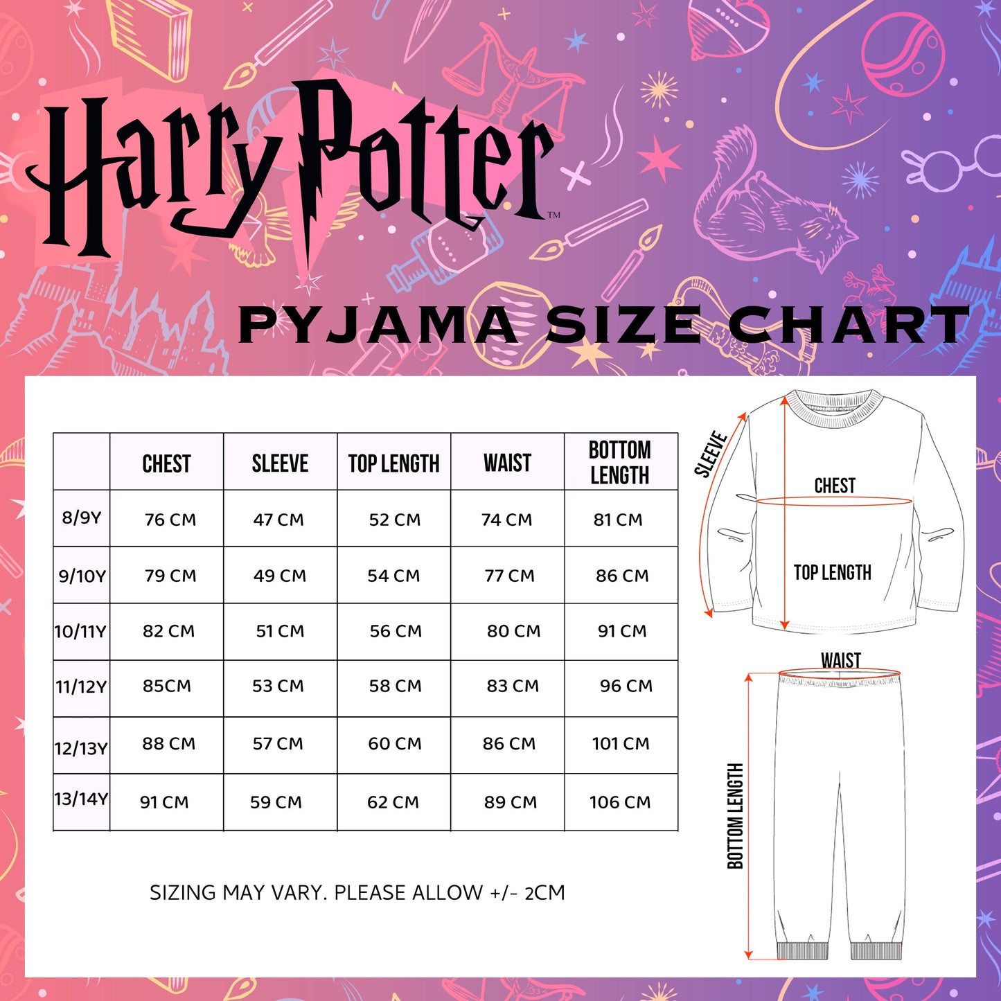 Pyjama – Harry Potter with Buttons – Navy bleu