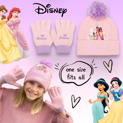 Disney Princesses Winter Hat & Gloves Set fille