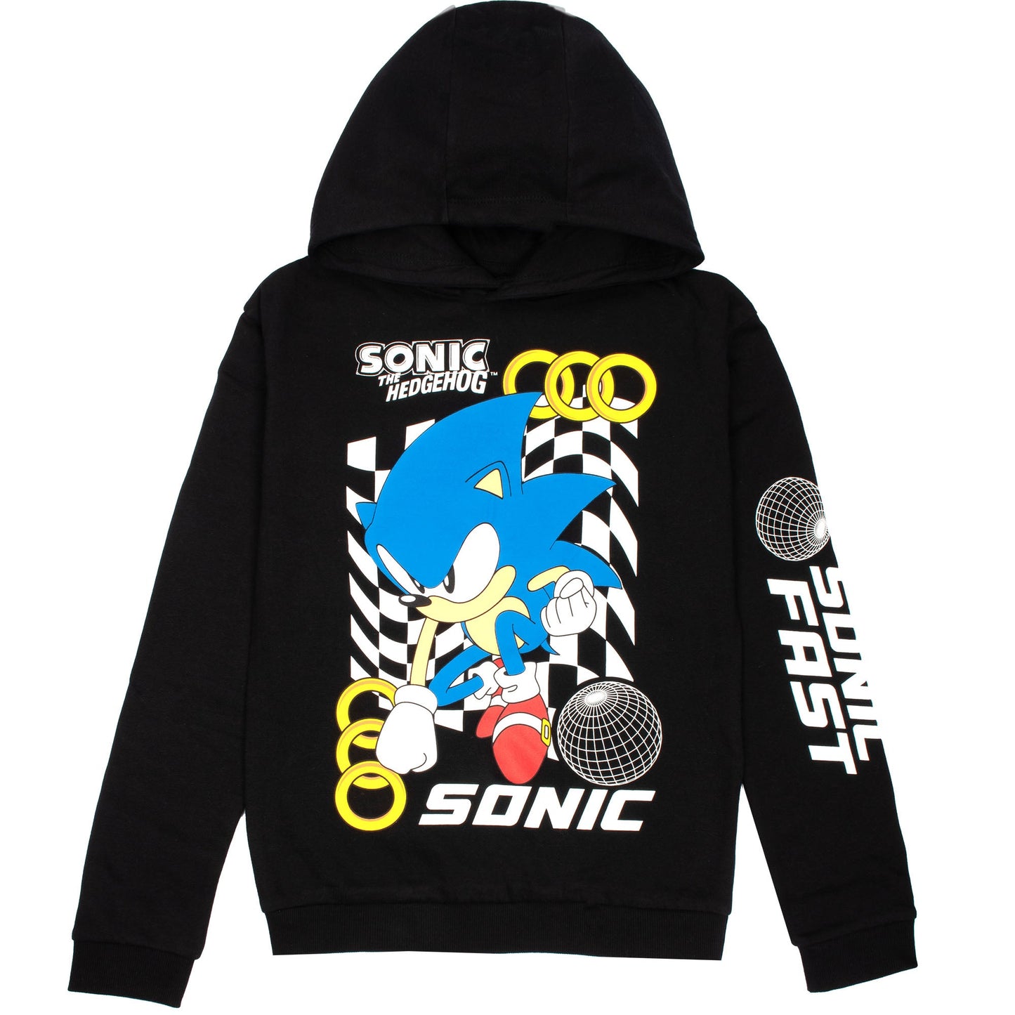 Sonic THE HEDGEHOG garçon Sweat à capuche – 100% Cotton Hooded Sweatshirt