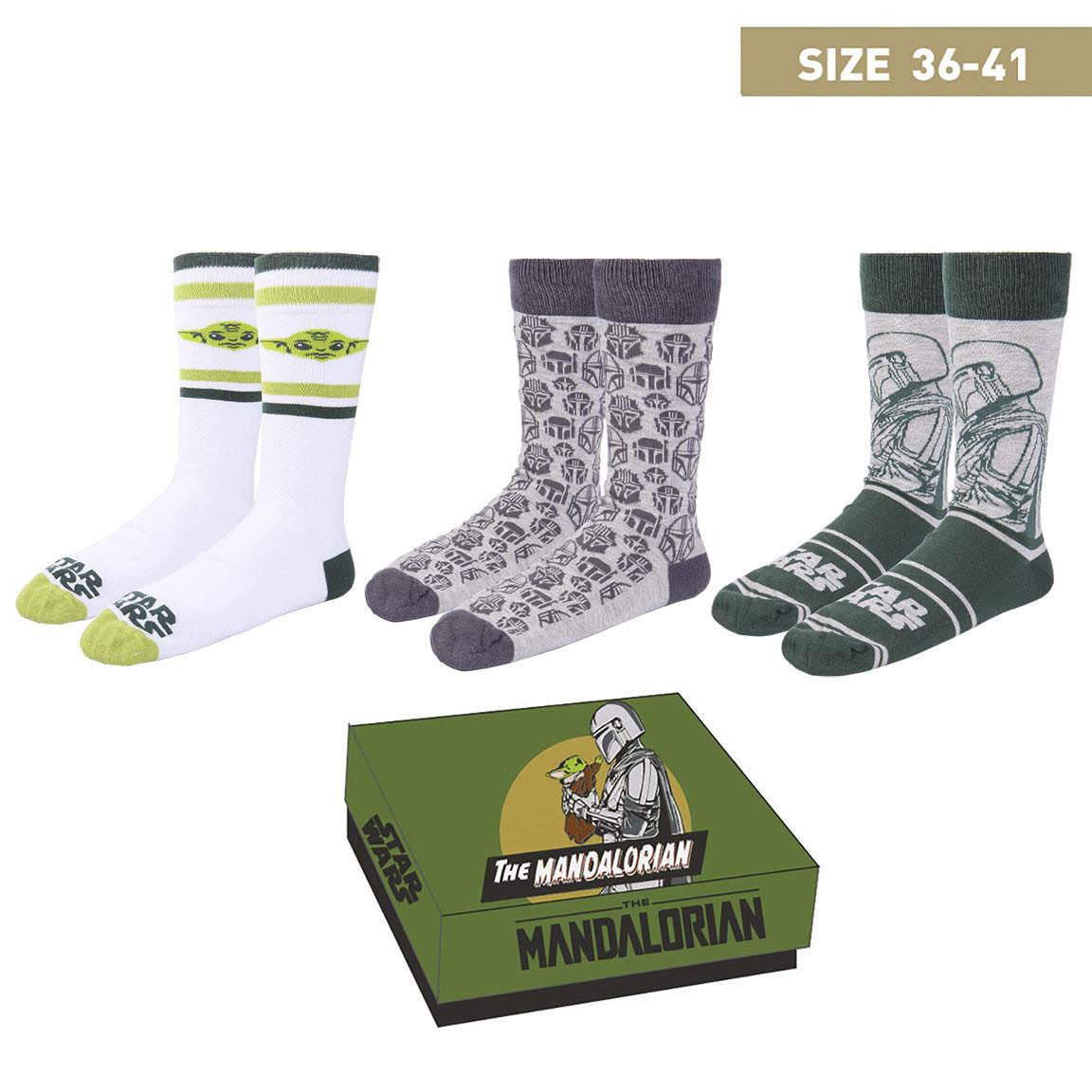Star Wars: The Mandalorian Pack 3 Paires de Chaussettes - Mandalorian