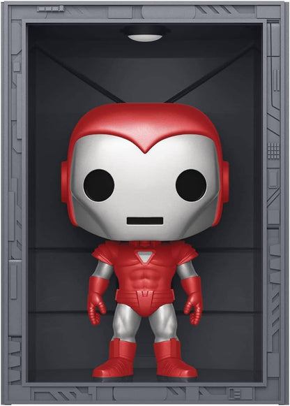 marvel pop deluxe hall of armor iron man model 8 silver centurion px exclusive