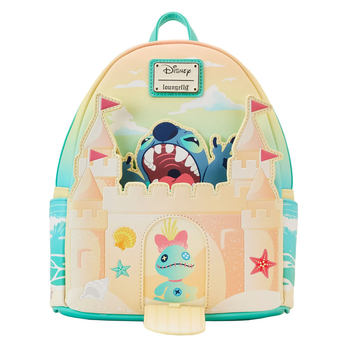 Mochila Mini Lilo & Stitch - Castelo de Areia Surpresa do Stitch na Praia 