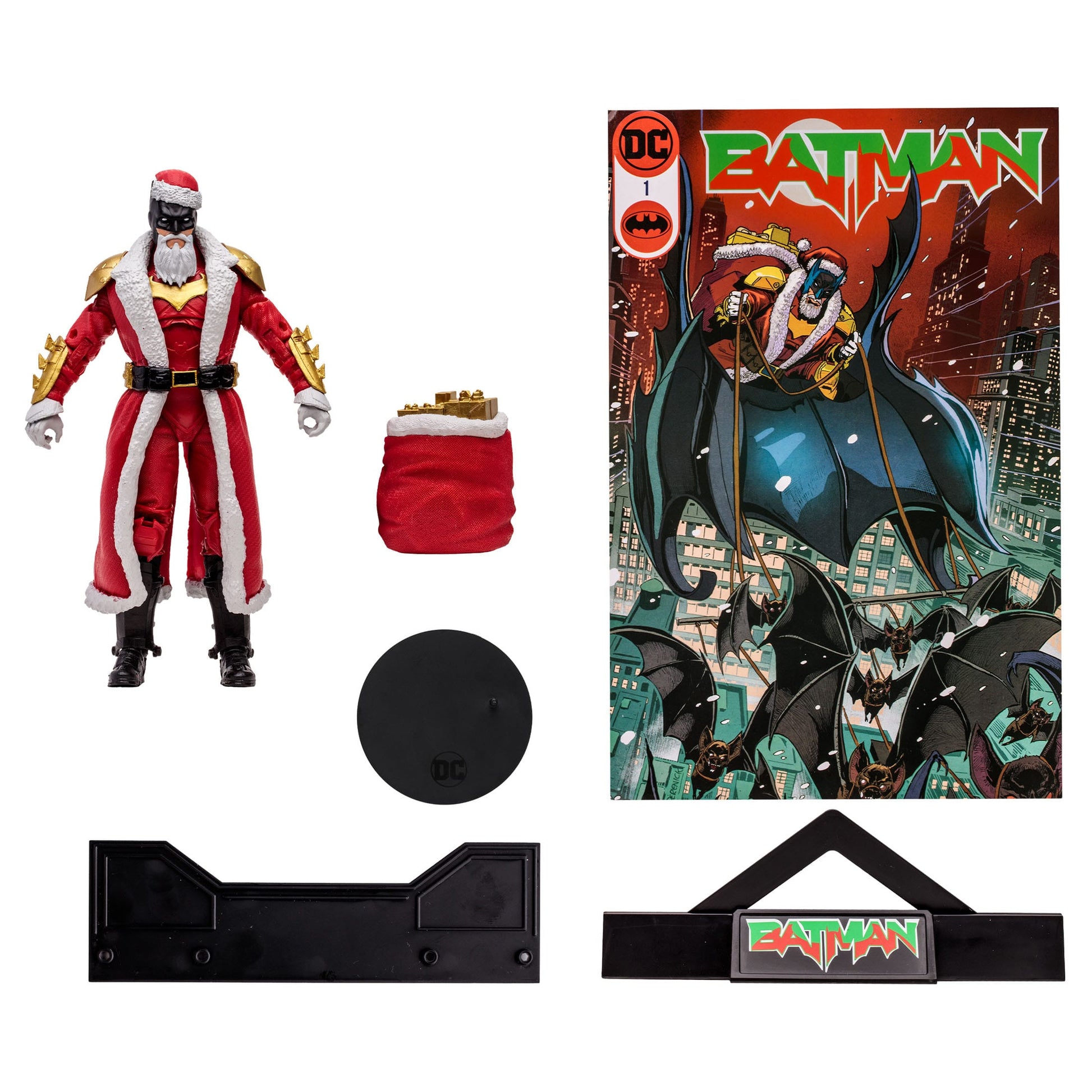 batman santa red gold label mcfarlane toys