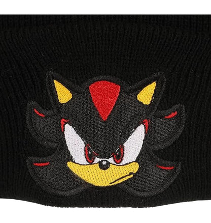 Bonnet noir Sonic Shadow avec logo