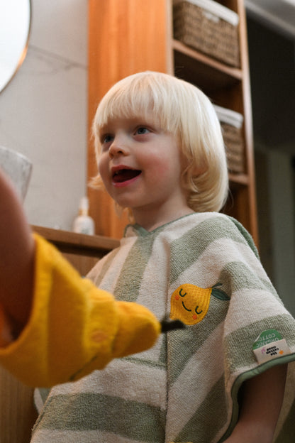 Poncho à capuche Lola Citron