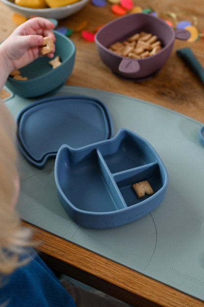 Bol à manger Lili l'ourse silicone Océan