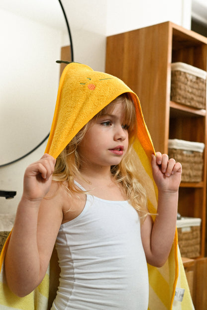 Serviette à capuche Lola Citron