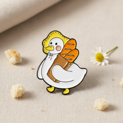 Pin de pato blanco, baguettes