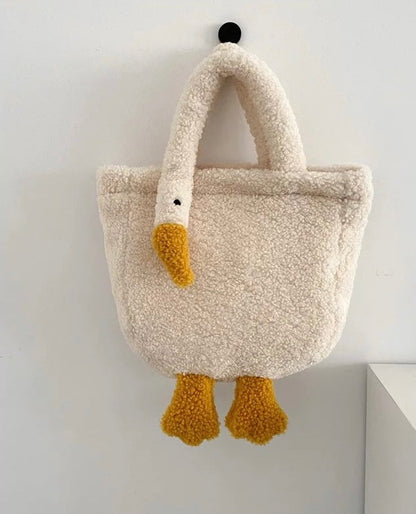 Bolso de pato blanco