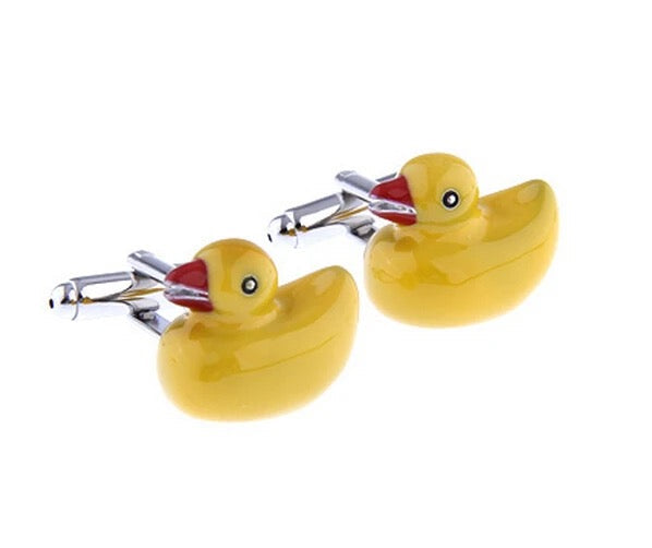Abotoaduras de pato de banho