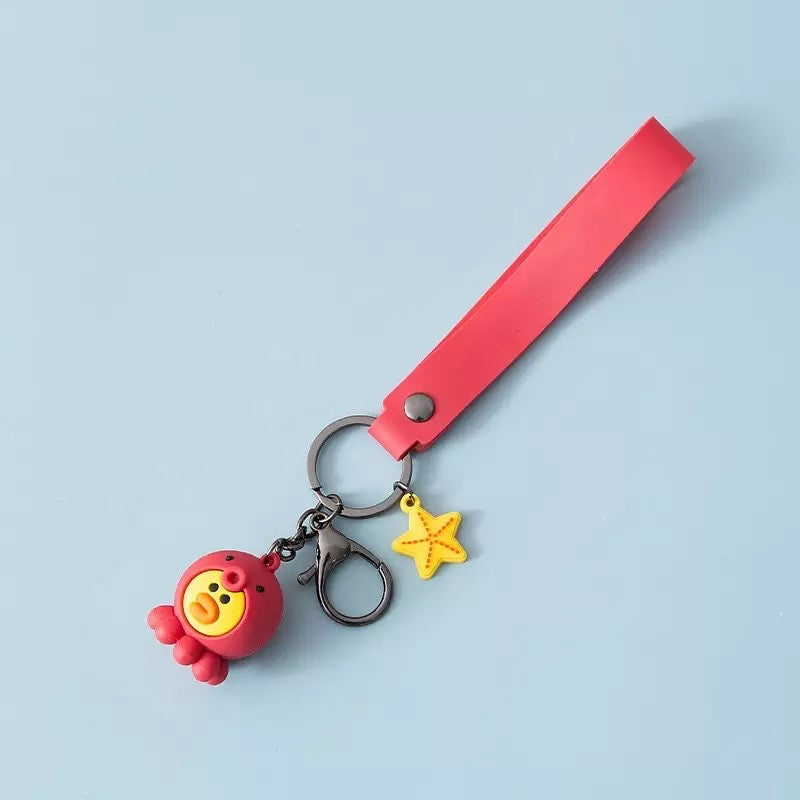 Poulpe duck keychain