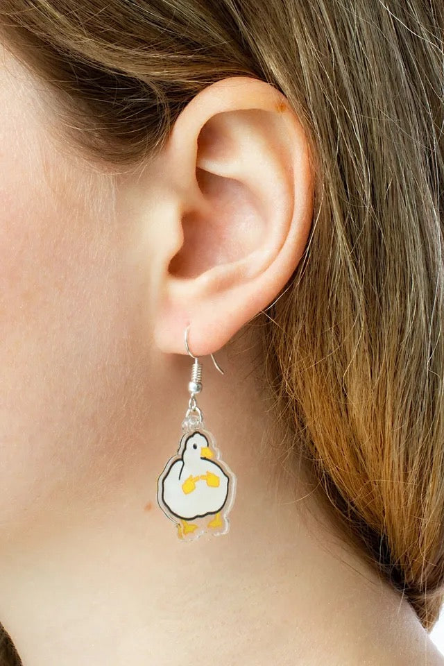 Boucles d’oreille Canard Timide