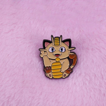 Meowth del gato de la suerte Chapa