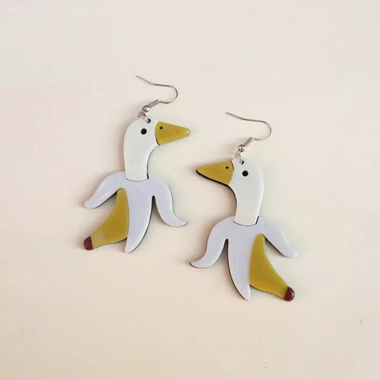 Boucles d'Oreilles Canard Banane