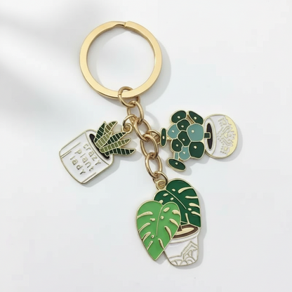 Succulent Plant Keychain