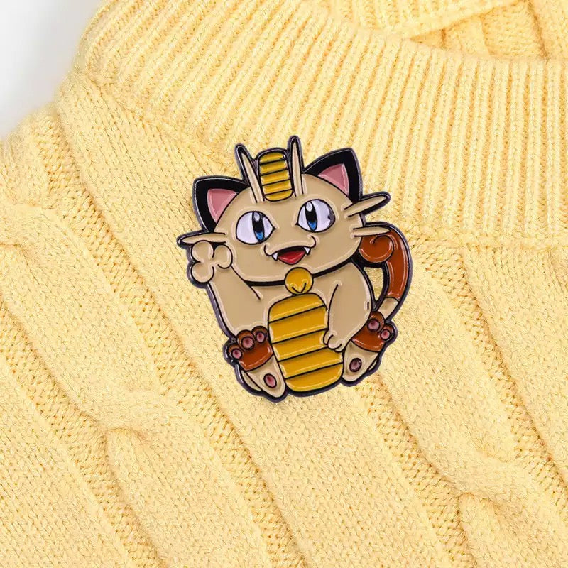 Meowth del gato de la suerte Chapa