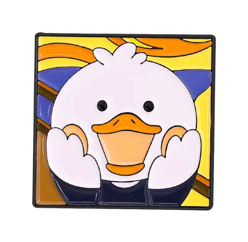 The Scream White Duck Pin
