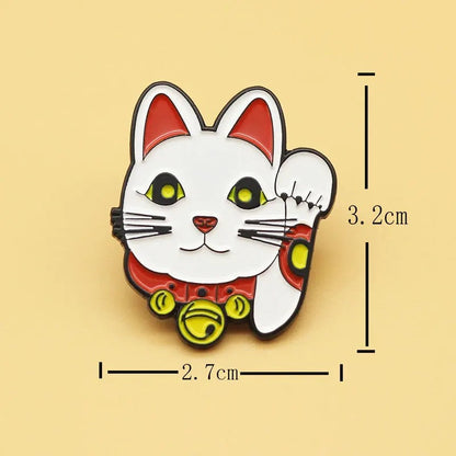 Lucky Cat Head Pin