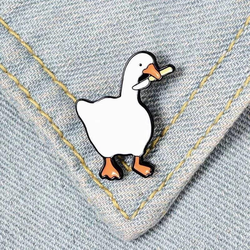 Pins Canard Blanc Couteau