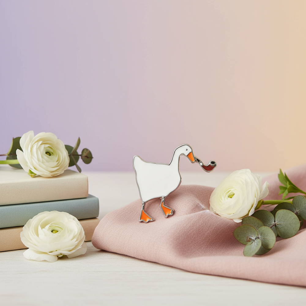 Pin Canard Blanc Pipe