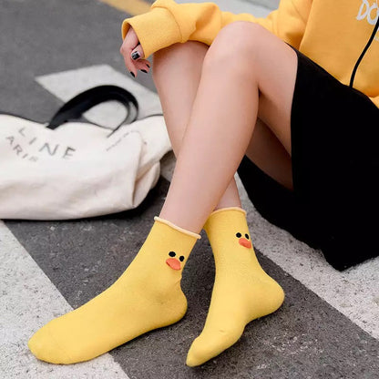 Meias de pato amarelo