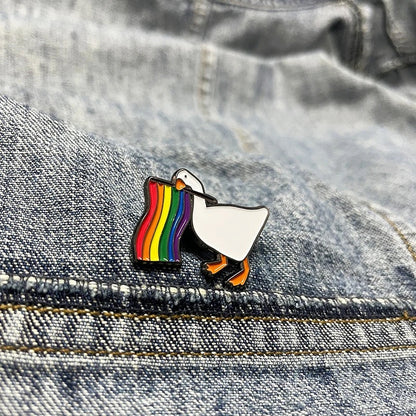 LGBT Flag Duck Pins