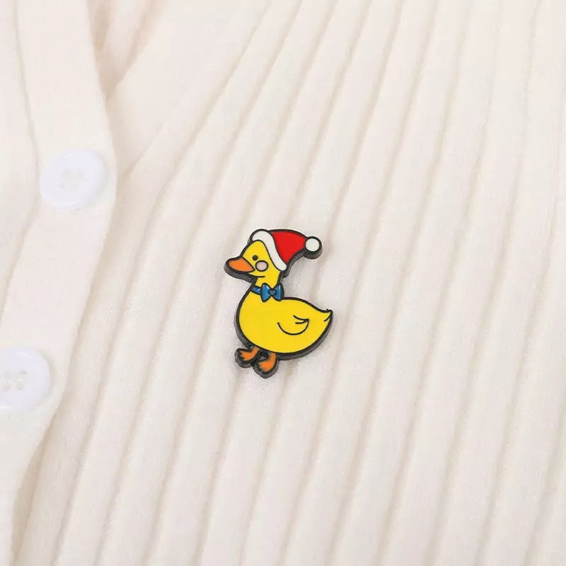 Christmas Bonnet Duck Pins