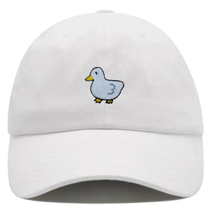Embroidered White Duck Cap
