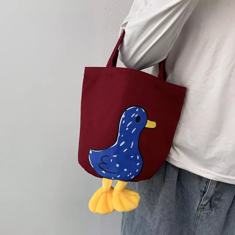 Bolso de pato azul