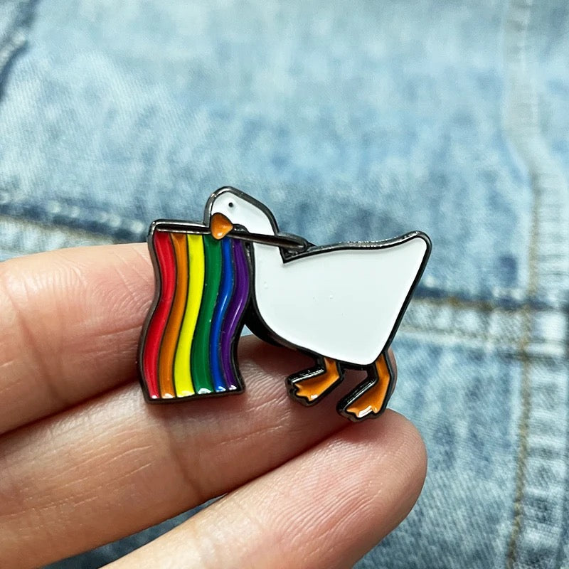 LGBT Flag Duck Pins