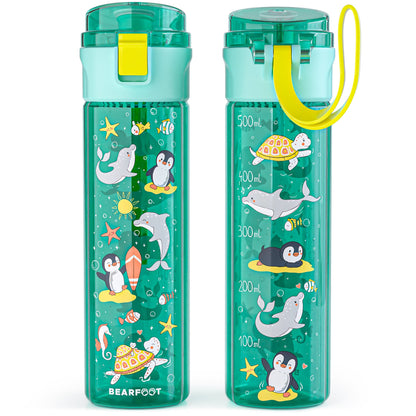Children's water bottle, 500ml, lightweight - Ocean mint