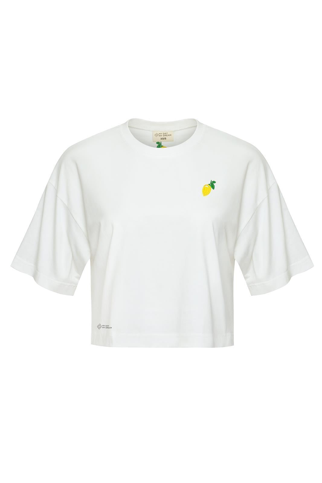 レモン柄クロップドTシャツ