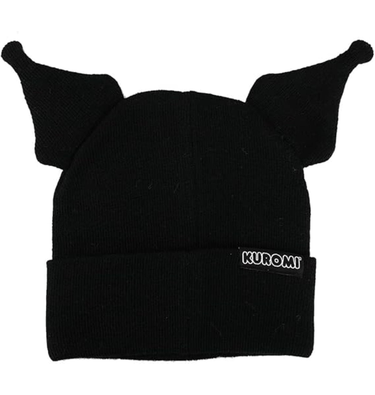 Bonnet Kuromi avec oreilles et broderie