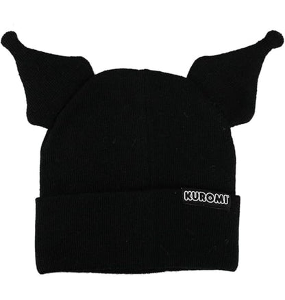 Bonnet Kuromi avec oreilles et broderie