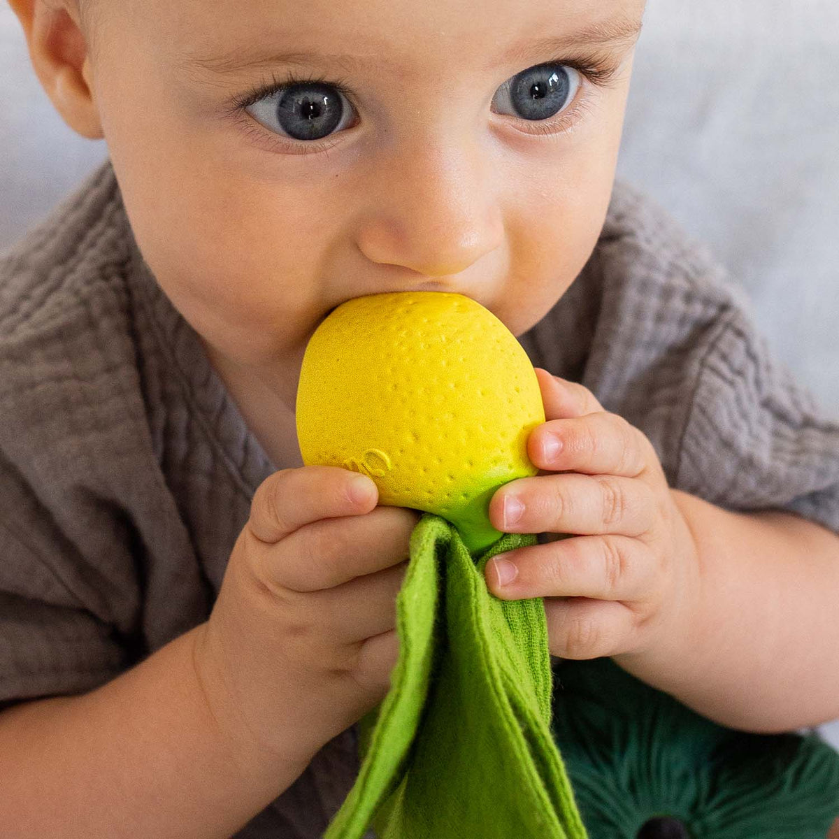 Lou the Lemon Mini Security Blanket-Teether