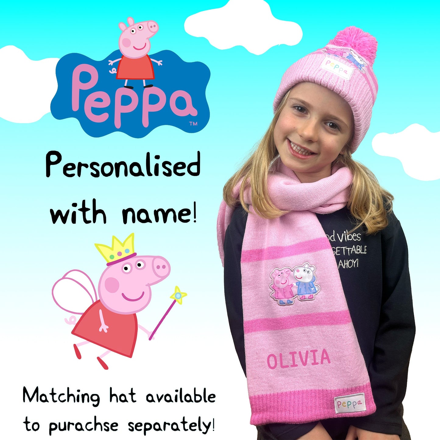 Peppa Pig fille Scarf Winter
