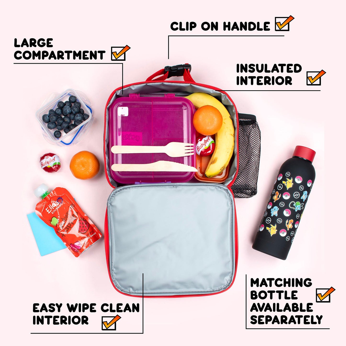 Sac repas – Pokemon rouge
