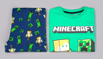 Minecraft Pyjamas – vert & bleu
