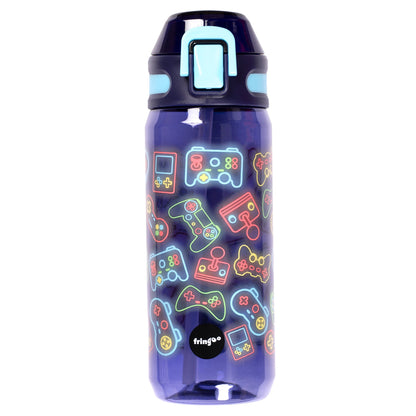 Gourde avec paille 600 ml – Neon gamer