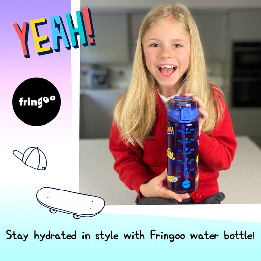 Gourde – Straw Bottle – Navy Doodle