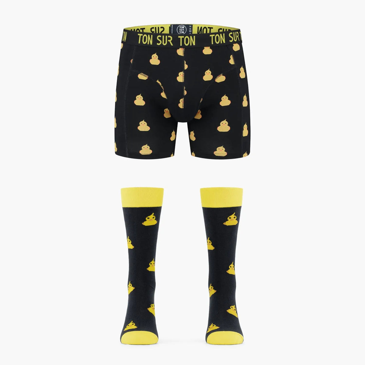 Set regalo di biancheria intima da uomo con motivo a papera: boxer e calzini